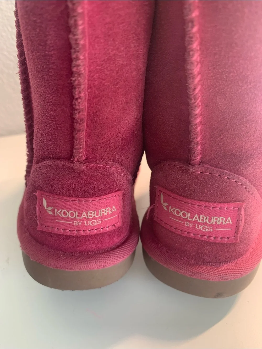 Koolaburra Kids Pink Faux-Shearling Winter Mittens
